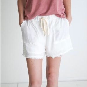 White Linen Shorts - Thread and Supply